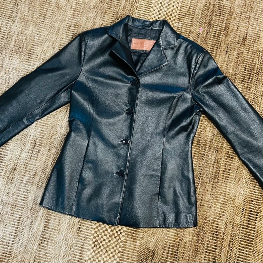 Street Leathers Leather Women’s Blazer Made In Italy Black Size M